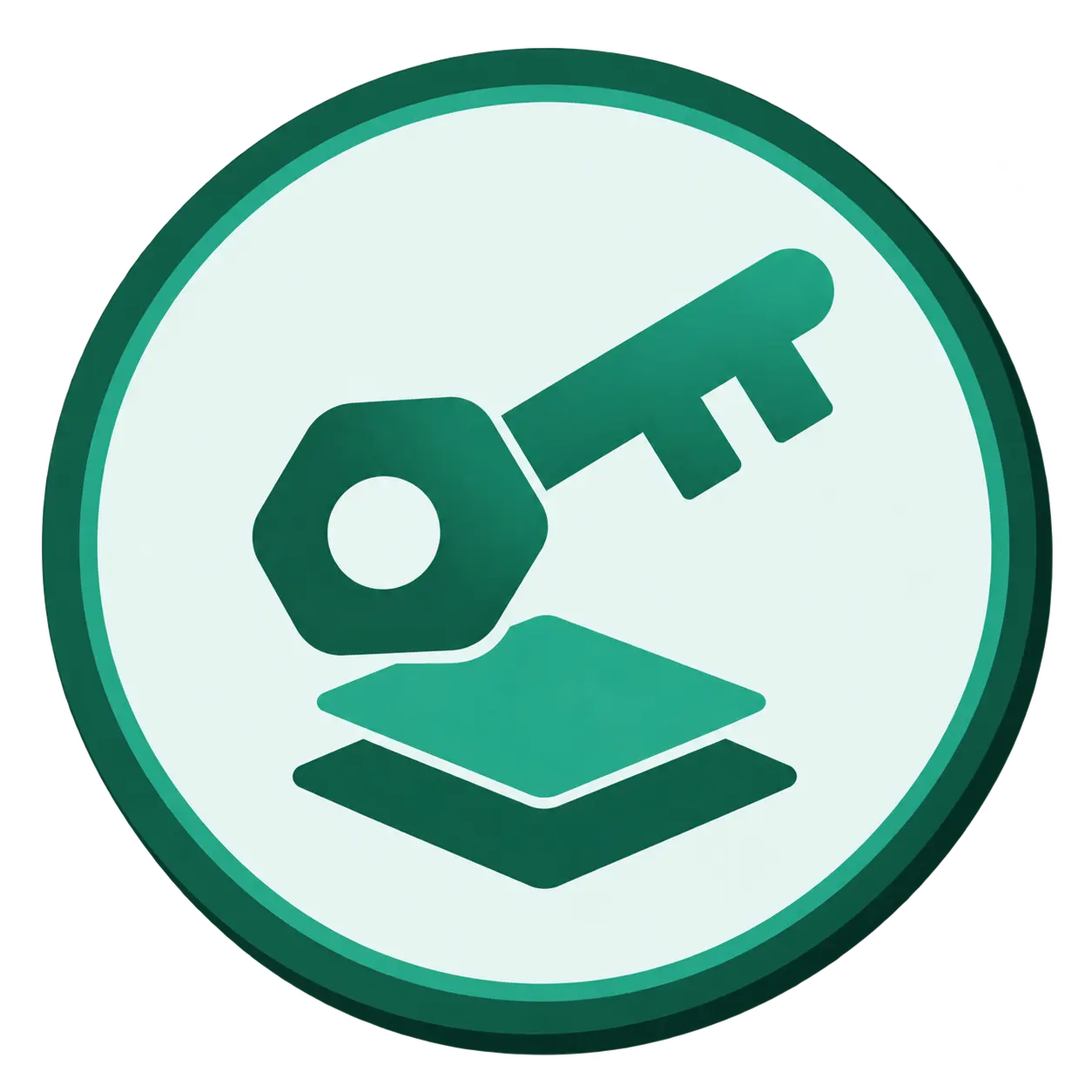 green key access badge